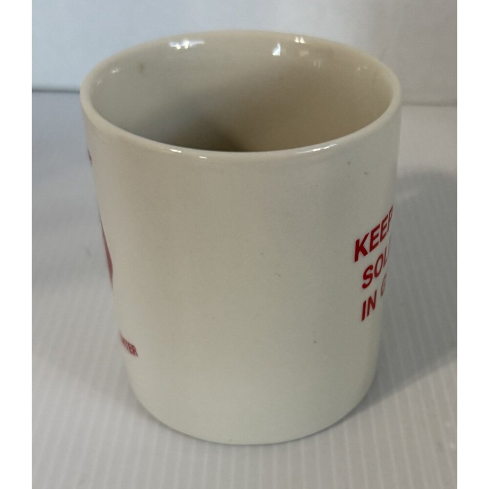 Army Engineer Center Ceramic Mug With Red Logo & "Keep Good Soldiers In Green" - Picture 2 of 8